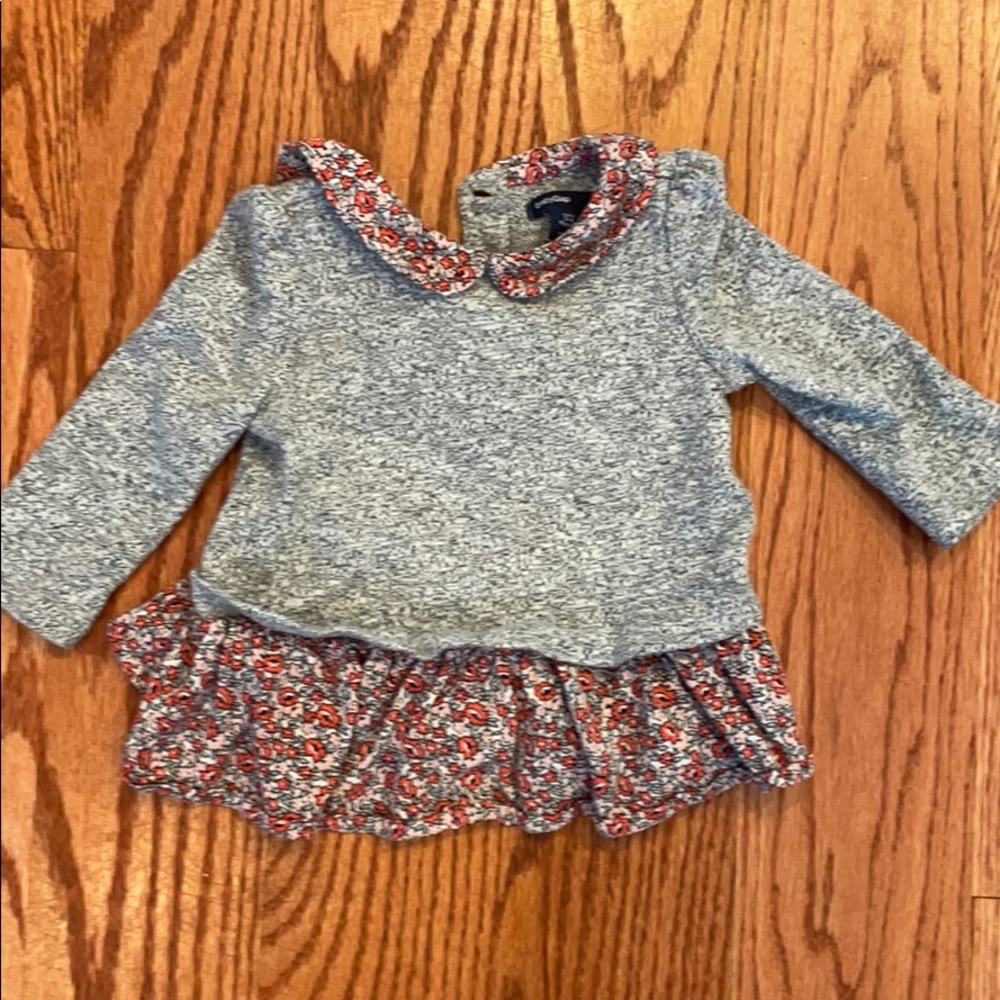 Baby gap floral peplum top
